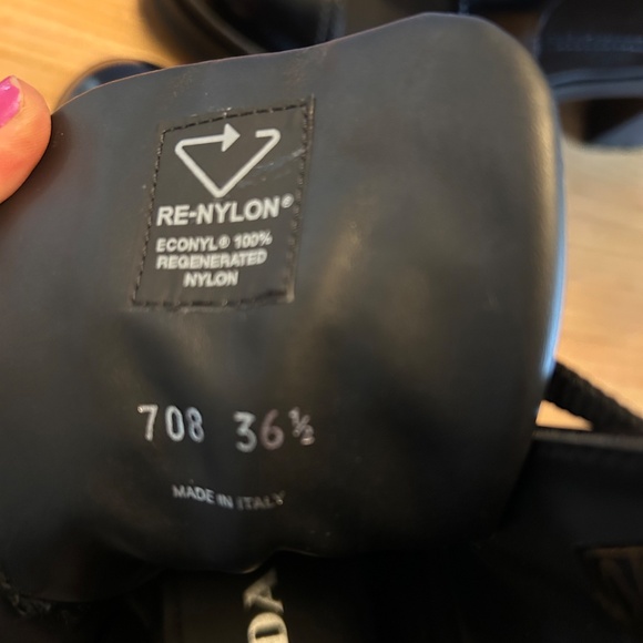 Prada Black Leather and Nylon Lace-up and Zip- up Winter Snow and Dress Boots - Picture 5 of 14